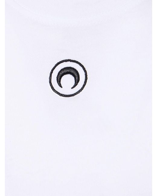 MARINE SERRE White Logo Organic Cotton Jersey Tank Top for men