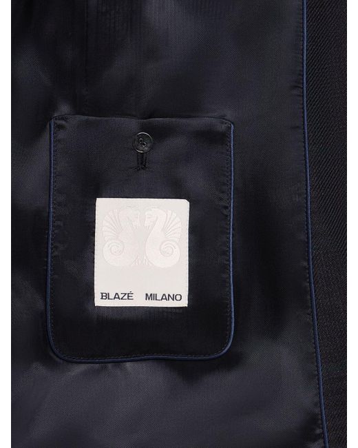 Blazer de seda Blazé Milano de color Black