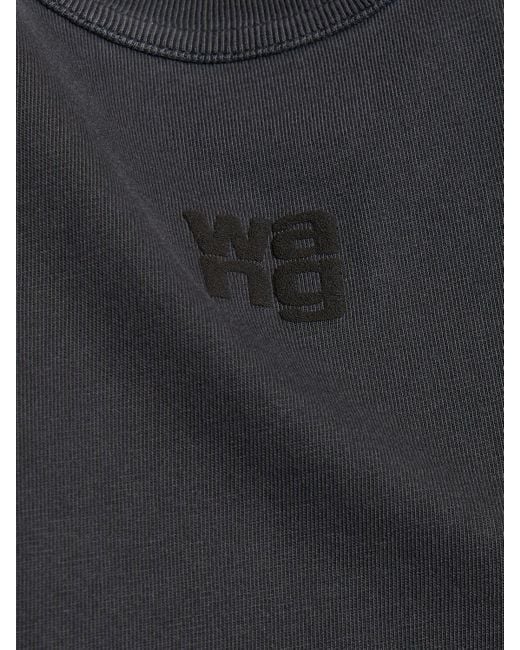 T-shirt in jersey di cotone di Alexander Wang in Black