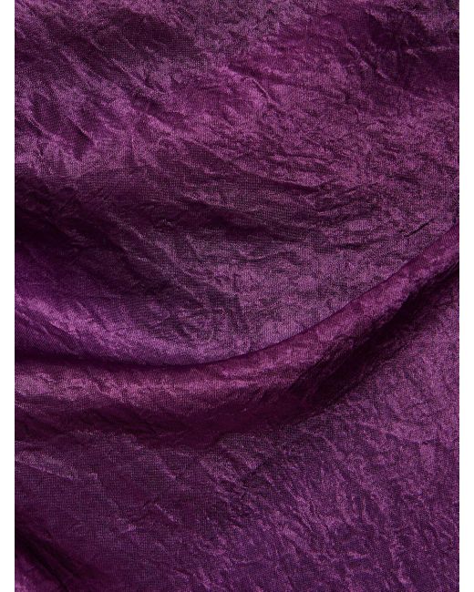Falda midi de satén Acne de color Purple