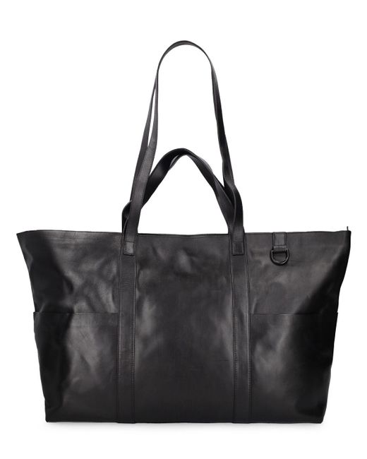 St. Agni Black Everyday Travel Leather Tote Bag