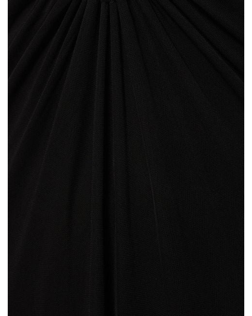 Christopher Esber Black Langärmeliges Kleid Aus Viskose "arced Palm"