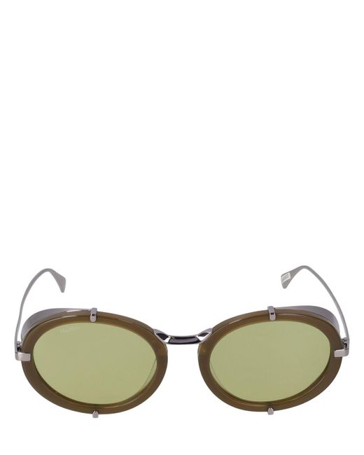 Max Mara Green Selma Round Metal Sunglasses