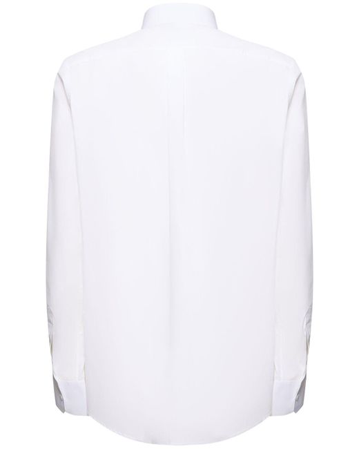 Dolce & Gabbana Klassisches Hemd Aus Baumwollpopeline in White für Herren