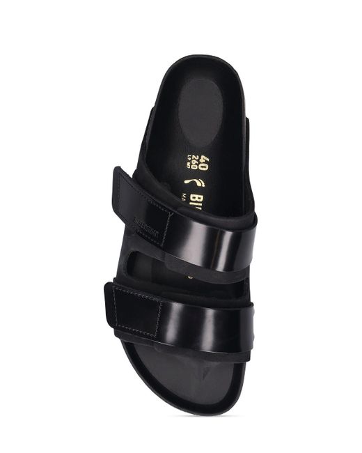 Birkenstock Black Uji Nubuck Shine Sandals