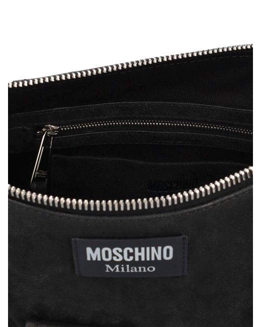 Moschino Black Soft Nappa Leather Pouch for men