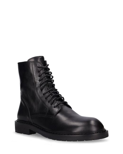 Ann Demeulemeester Black Danny Leather Ankle Boots for men