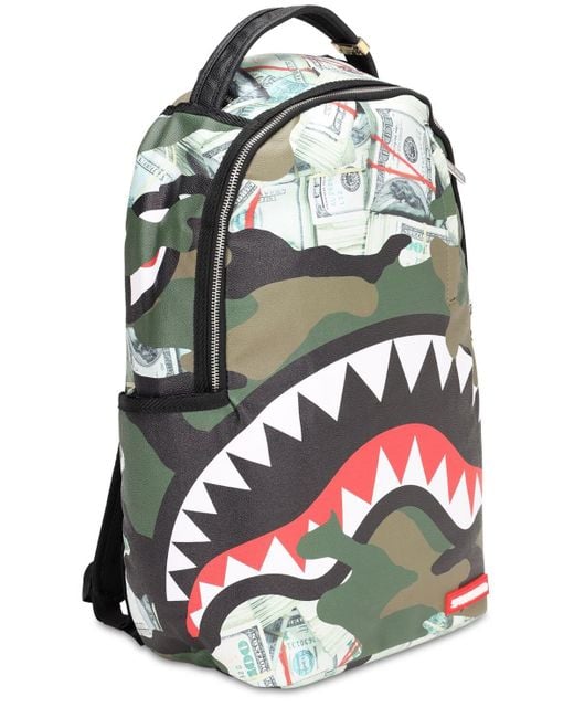 Sprayground Multicolor Camo Money Shark Backpack for men
