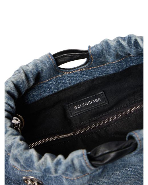 Balenciaga Small Crush デニムトートバッグ ブルー | Lyst
