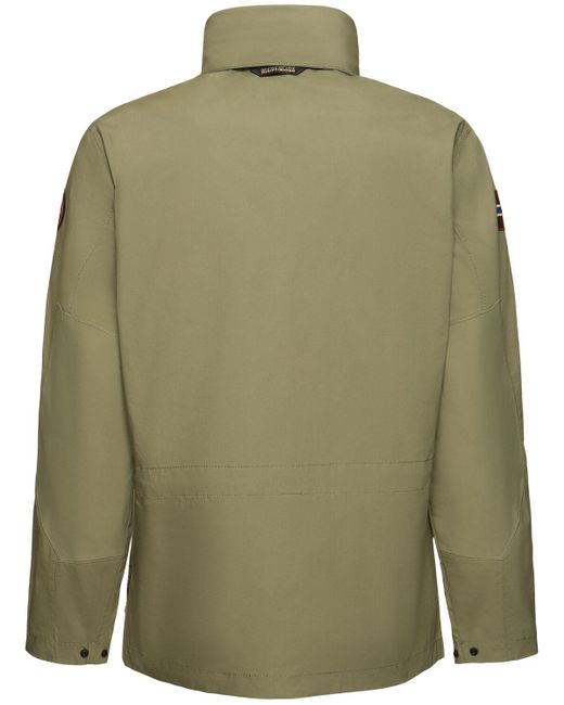 Napapijri Green A-tepees Casual Cotton Zip Jacket for men