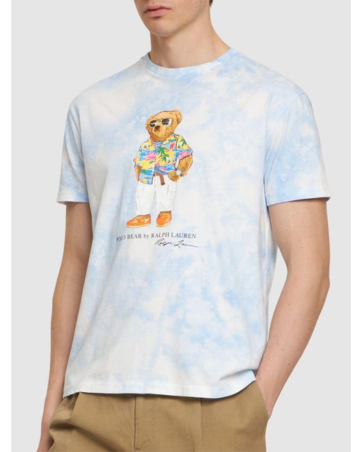 Polo Ralph Lauren Blue Riviera Club Beach Bear T-shirt for men