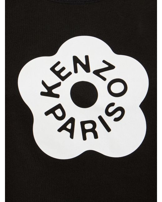 KENZO Black Bauchfreies T-shirt Aus Baumwolle