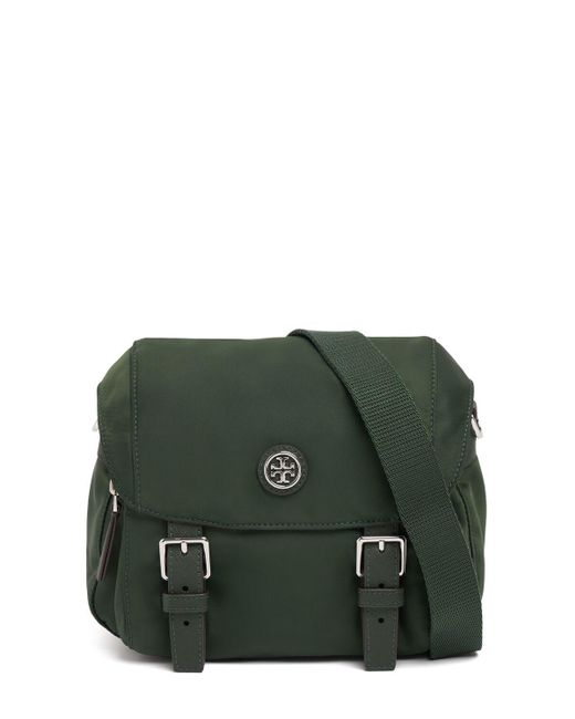 Tory Burch Small Virginia Nylon Messenger Bag in Green | Lyst