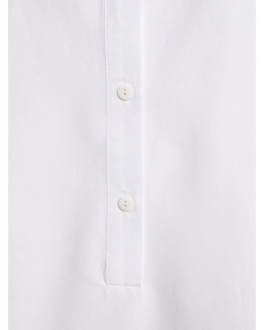 Max Mara White Quincy Cotton Poplin Midi Shirt Dress