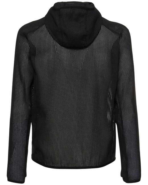 Roa Black Mesh Hoodie for men