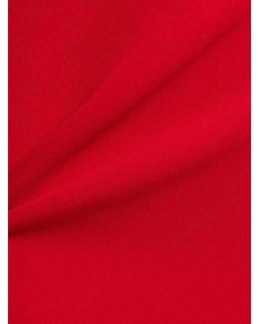 Valentino Red Langes Kleid Aus Seidencady