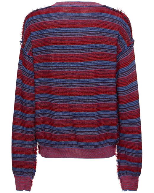 Suéter de punto de lana y seda a rayas Vivienne Westwood de hombre de color Red