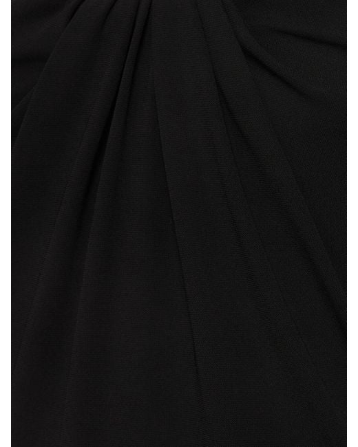 Michael Kors Black Matte Viscose Jersey Midi Dress