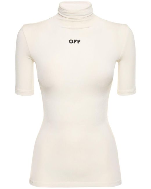 Off white turtleneck best sale top