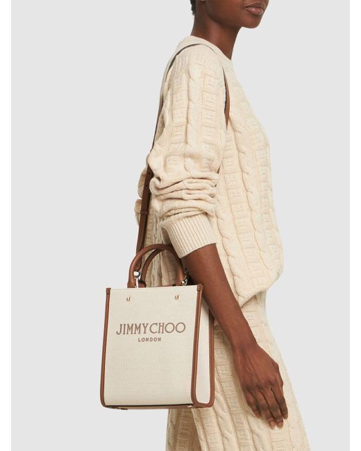 Jimmy Choo Natural Avenue Tote Recycled Cotton Bag
