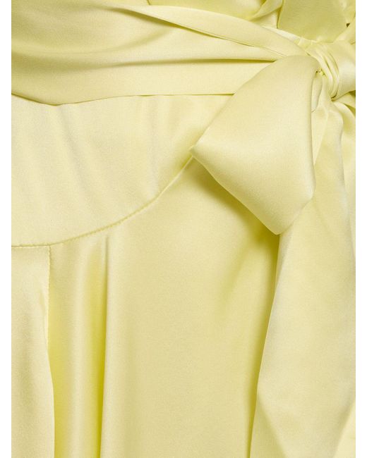 Vestido corto cruzado de seda Zimmermann de color Yellow