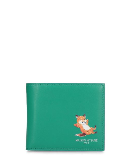Maison Kitsuné Green Chillax Compact Billfold Wallet for men