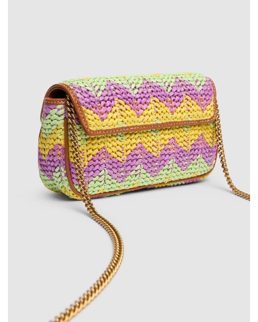 Gucci Gray Super Mini gg Marmont Crochet Bag
