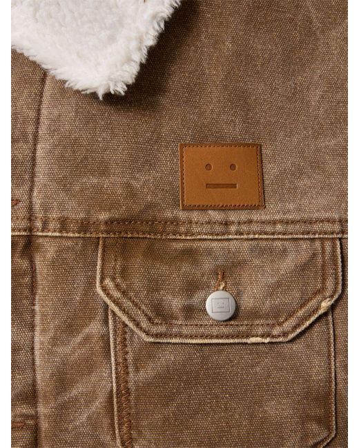 Acne Brown Orsan Padded Cotton Canvas Jacket for men