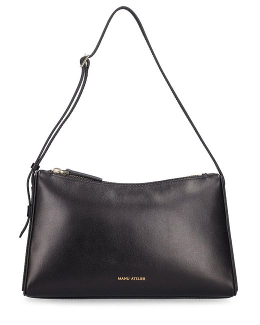 MANU Atelier Black Prism Leather Shoulder Bag