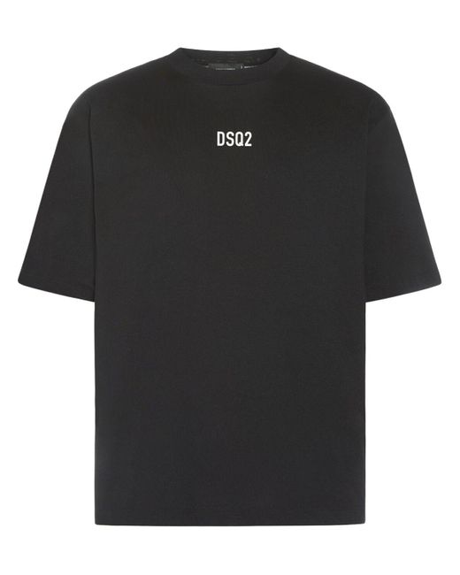 DSquared² Black Loose Fit Cotton T-Shirt for men