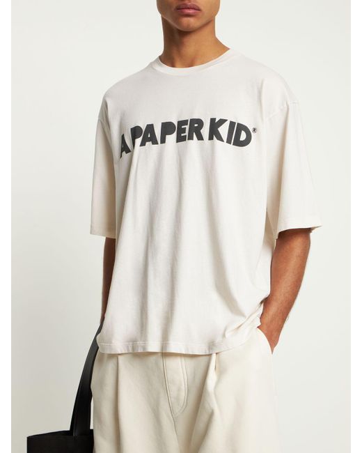 A PAPER KID White T-Shirt for men