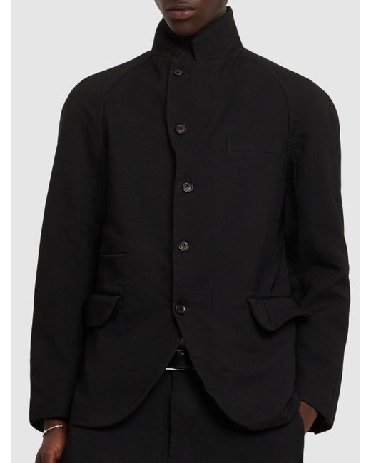 メンズ Comme des Garçons ガーメントダイギャバジンジャケット Black
