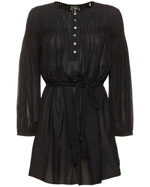 Robe boutonnée à manches longues adeliani Isabel Marant en coloris Black