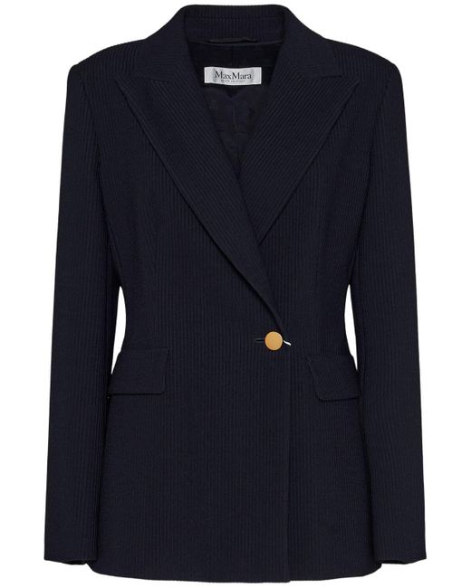 *MAXMARA*Pagano ウールミックス ブレザージャケット ネイビー Max Mara Pagano ウールブレンドブレザー ブルー | Lyst