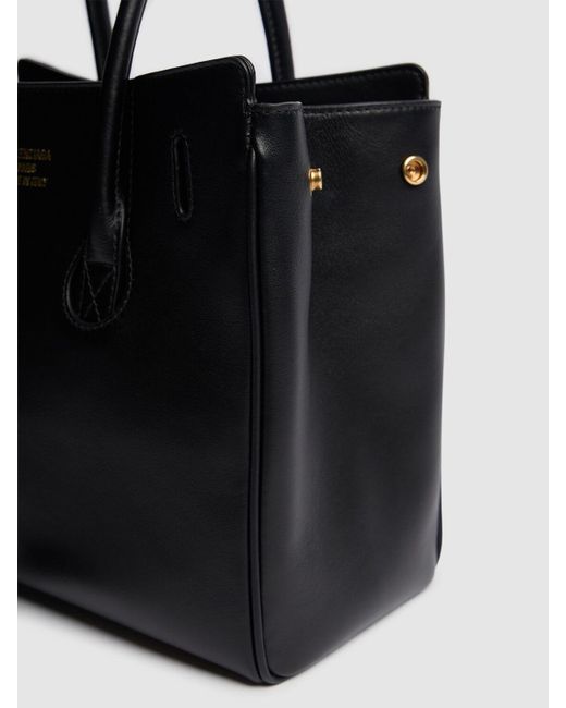 Balenciaga ミニ Hampton レザートップハンドルバッグ ブラック