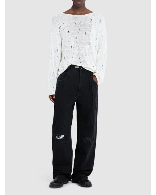 Ann Demeulemeester Herren Jeans Aus Denim „Ronald“ in Black für Herren