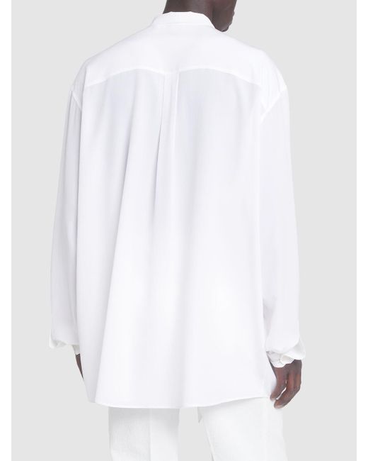 メンズ Dolce & Gabbana オーバーサイズシルククレープデシンシャツ White