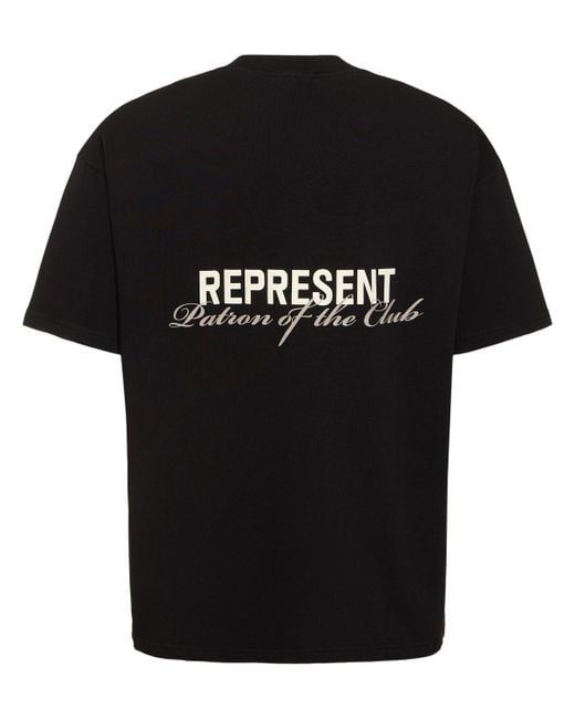 Represent T-shirt "patron Of The Club" in Black für Herren
