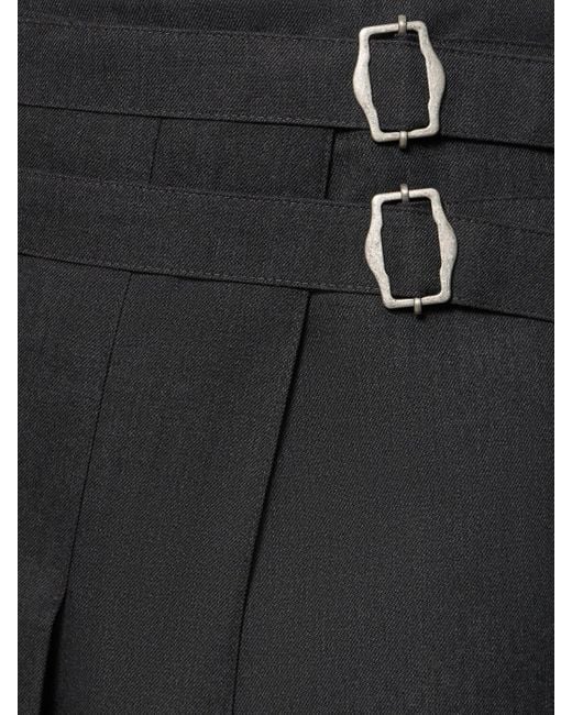Jaded London Black Pleated Skirt for men