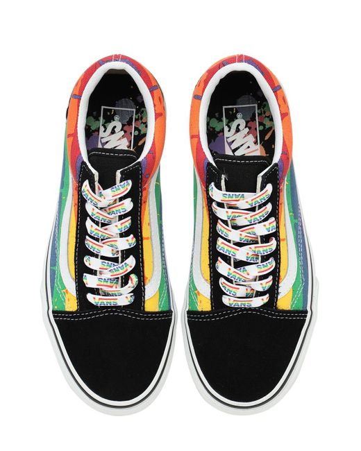 Sneakers À Semelle Arc-en-ciel "old Skool" Cuir Vans - Lyst