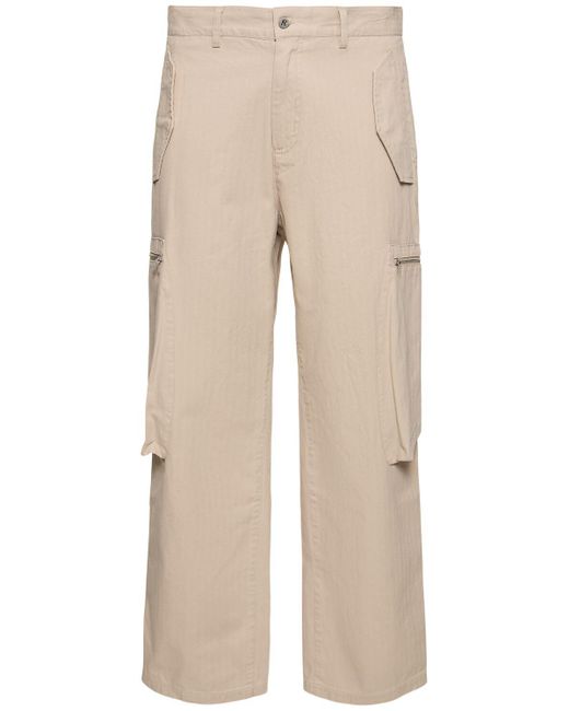 Represent Natural Workshop Herringbone Cotton Pants for men