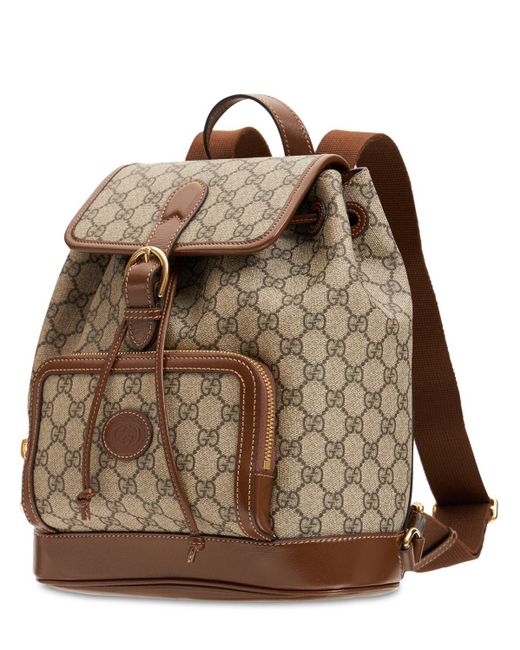 Zaino con gg di Gucci in Neutro - 2% di sconto | Lyst