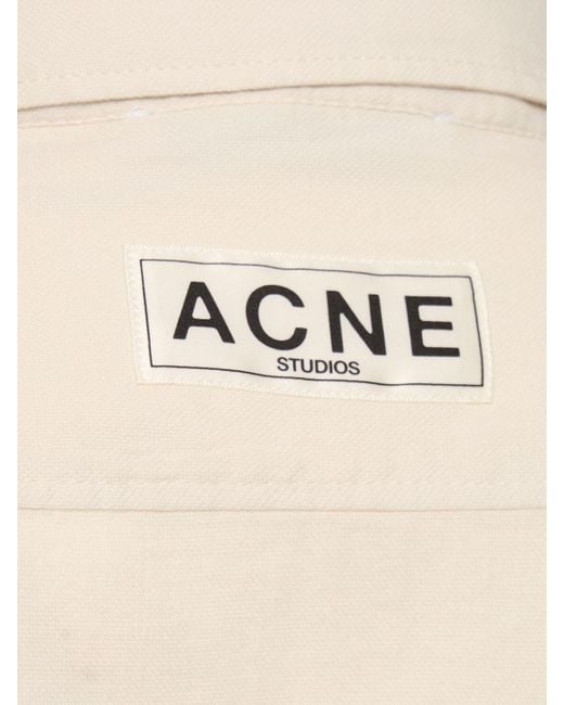 Camicia setar in cotone organico di Acne in Natural da Uomo