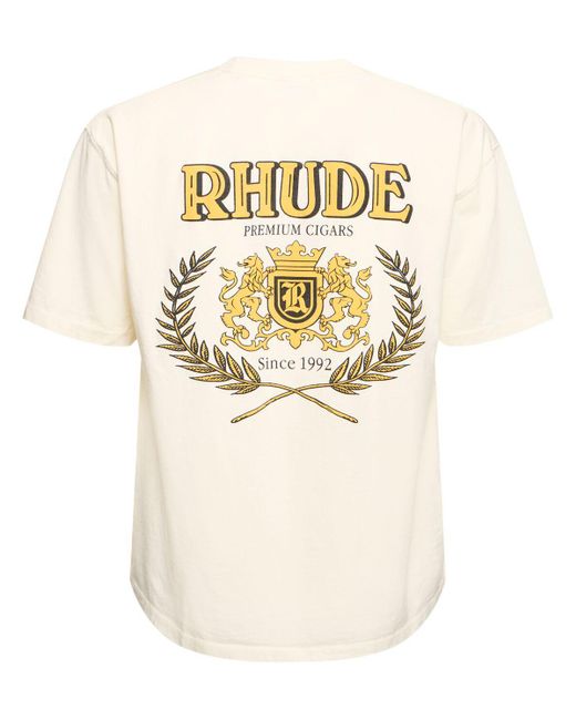 Rhude Natural Cresta Cigar T-shirt for men