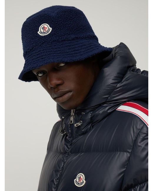 Moncler Teddy Bucket Hat in Navy (Blue 