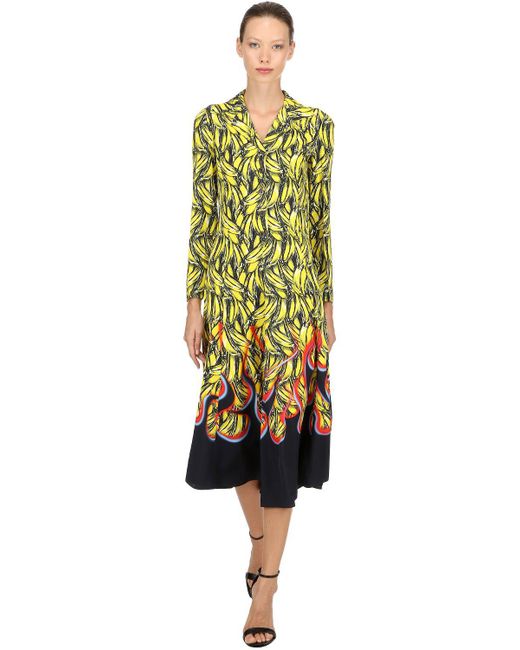 Prada Kleid mit Print in Gelb | Lyst CH