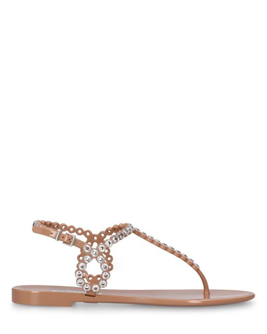 Aquazzura Almost Bare フラットサンダル 5mm Brown