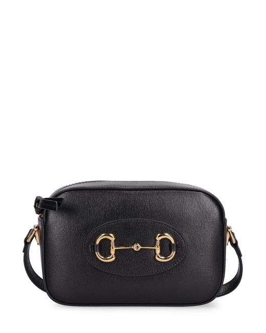 Gucci Black Small 1955 Horsebit Leather Shoulder Bag
