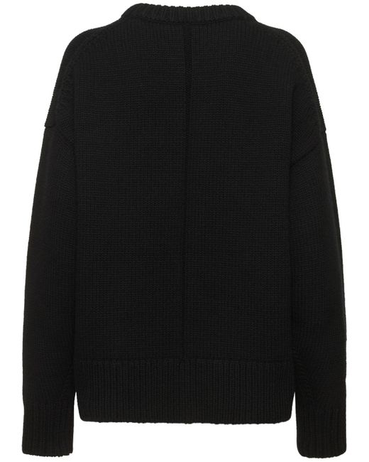 The Row Ophelia Wool Cashmere Knit Sweater in Black Lyst UK