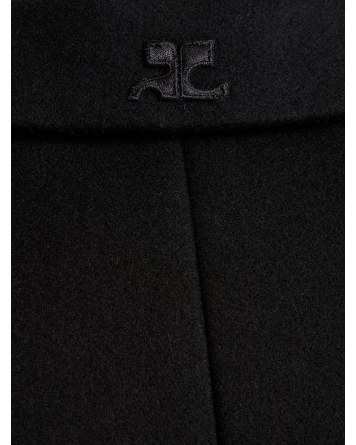 Manteau ajusté en laine mélangée Courreges pour homme en coloris Black